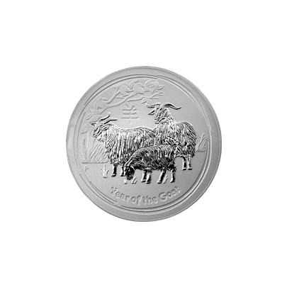 Stříbrná investiční mince Year of the Goat Rok Kozy Lunární 10 Kg 2015