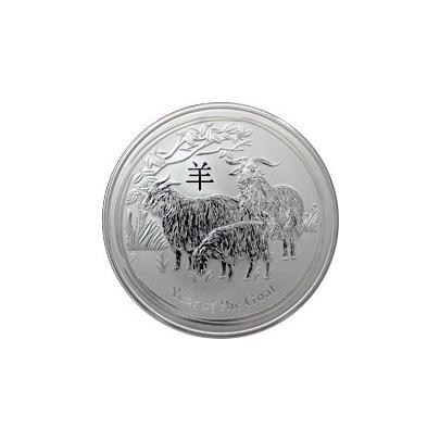 Stříbrná investiční mince Year of the Goat Rok Kozy Lunární 10 Oz 2015
