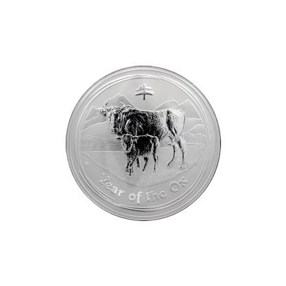 Stříbrná investiční mince Year of the Ox Rok Buvola Lunární 10 Kg 2009