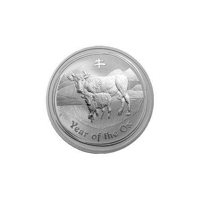 Stříbrná investiční mince Year of the Ox Rok Buvola Lunární 2 Oz 2009