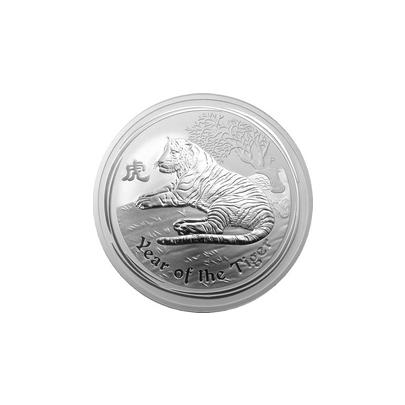 Stříbrná investiční mince Year of the Tiger Rok Tygra Lunární 10 Oz 2010