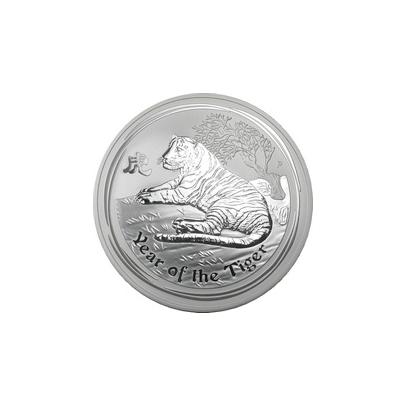 Stříbrná investiční mince Year of the Tiger Rok Tygra Lunární 1/2 Kg 2010