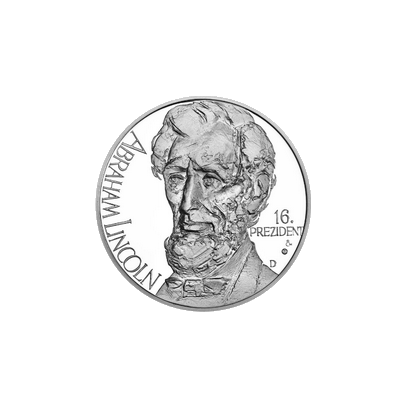 Abraham Lincoln stříbrná medaile 2011 42 g PROOF