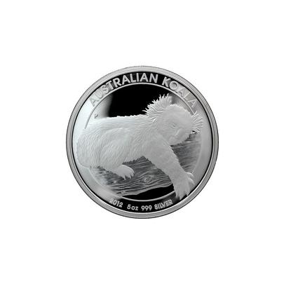 Přední strana Strieborná minca 5 Oz Koala 2012 Proof