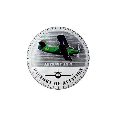 Přední strana Strieborná minca kolorovaný Antonov AN-2 History of Aviation 2015 Proof