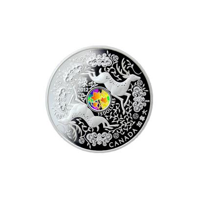 Stříbrná mince Jelen - Maple of Good Fortune 2012 Proof (.9999)