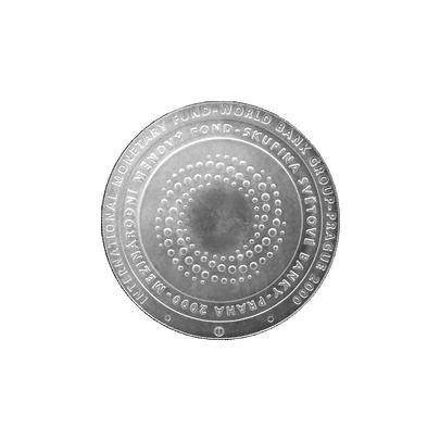 Stříbrná mince 200 Kč Zasedání MMF a světové banky v Praze 2000 Standard