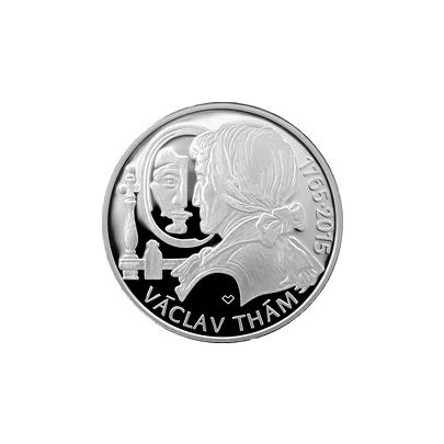 Přední strana Strieborná minca  500 Kč Václav Thám 250. výročie narodenia 2015 Proof