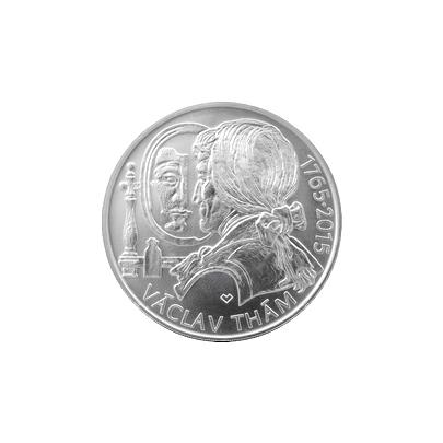 Přední strana Stříbrná mince 500 Kč Václav Thám 250. Výročí narození 2015 Standard