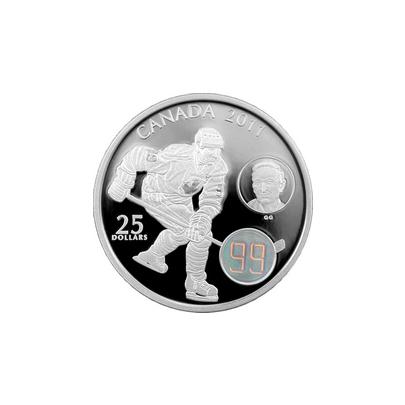 Přední strana Strieborná minca Wayne & Walter Gretzky 2011 Hologram Proof (.9999)