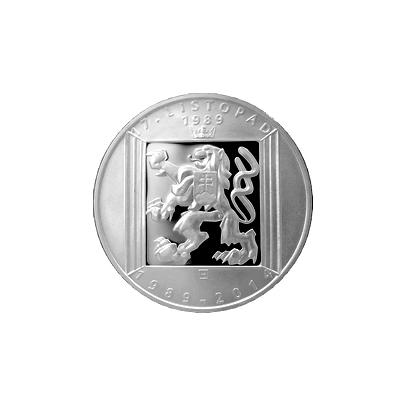 Stříbrná mince 200 Kč 17. listopad 1989 25. výročí 2014 Proof