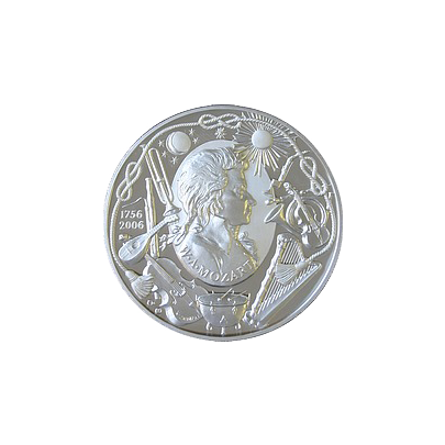 Stříbrná medaile Wolfgang Amadeus Mozart 250. Výročí narození 2006 Proof 
