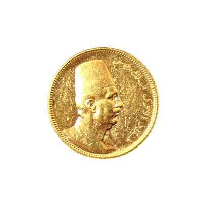 Zlatá mince 100 Piastr Fuad I. 1922
