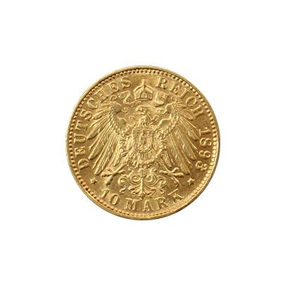 Zlatá minca 10 Marka Ota I. Bavorský 1893