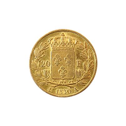 Zlatá mince 20 Frank Karel X. 1830