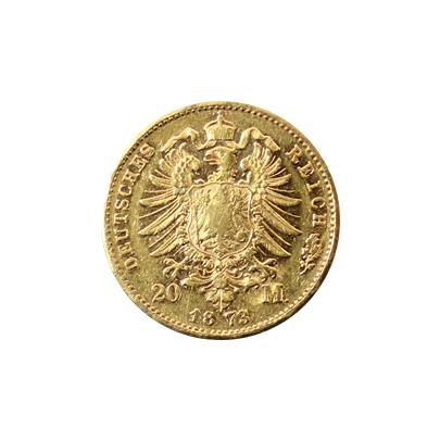 Zlatá mince 20 Marka Ludvík II. Bavorský 1873