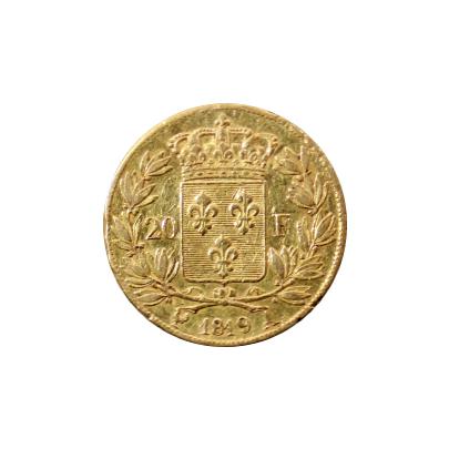 Přední strana Zlatá minca 20 Frank Ludvík XVIII. 1819
