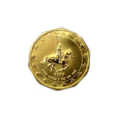 Zlatá investiční mince Mountie Maple Leaf 1 Oz 1997