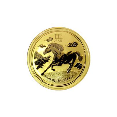 Zlatá investiční mince Year of the Horse Rok Koně Lunární 10 Oz 2014