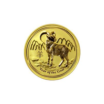 Zlatá investiční mince Year of the Goat Rok Kozy Lunární 2 Oz 2015