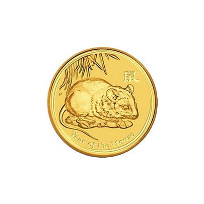Zlatá investiční mince Year of the Mouse Rok Myši Lunární 2 Oz 2008