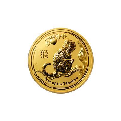 Zlatá investičná minca Year of the Monkey Rok Opice Lunárny 2 Oz 2016