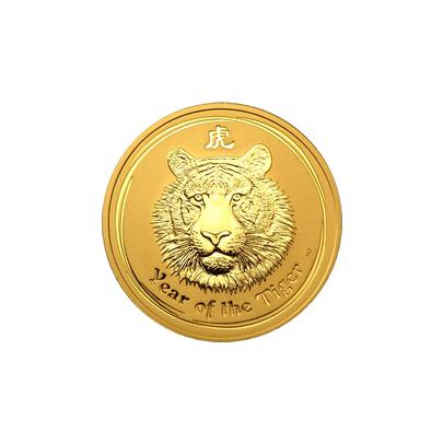 Zlatá investičná minca Year of the Tiger Rok Tigra Lunárny 2 Oz 2010