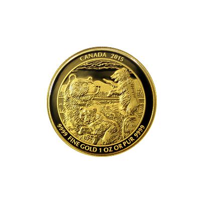 Zlatá mince Medvěd grizzly: Klan 1 Oz 2015 Proof
