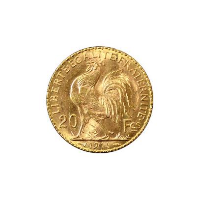Zlatá minca 20 Frank Marianne Kohout 1914