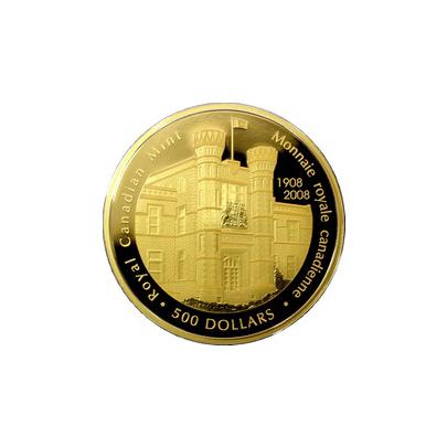 Zlatá mince 5 Oz Kanadská královská mincovna 100. výročí 2008 Proof