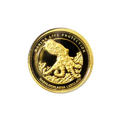 Zlatá mince Chobotnice skvrnitá Marine Life Protection Miniatura 2012 Proof