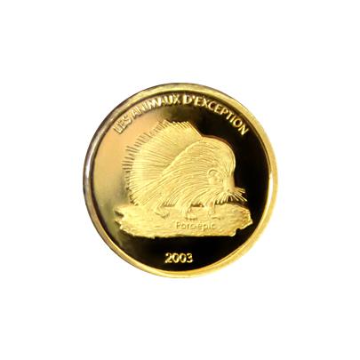 Zlatá mince Dikobraz Miniatura 2003 Proof