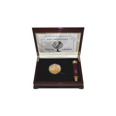 Zlatá mince 5 Oz Galileo Galilei 450. výročí 2014 Diamant Proof