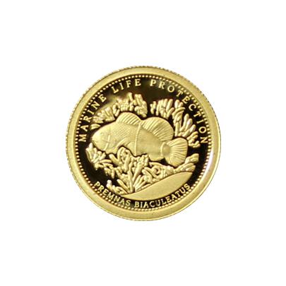 Zlatá minca Klaun ostnitý Marine Life Protection Miniatúra 2011 Proof
