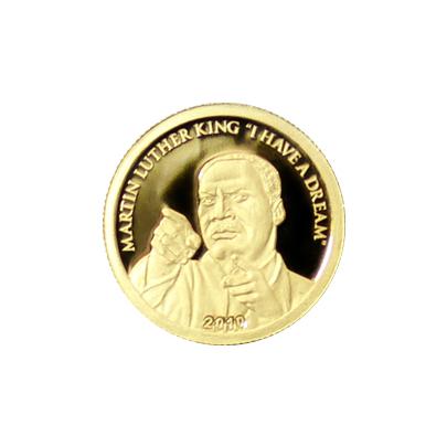 Zlatá mince Martin Luther King "I Have a Dream"  Miniatura 2010 Proof