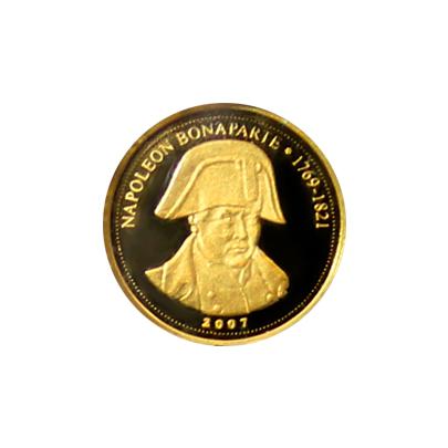 Přední strana Zlatá minca Napoleon Bonaparte 0.5g Miniatúra 2007 Proof
