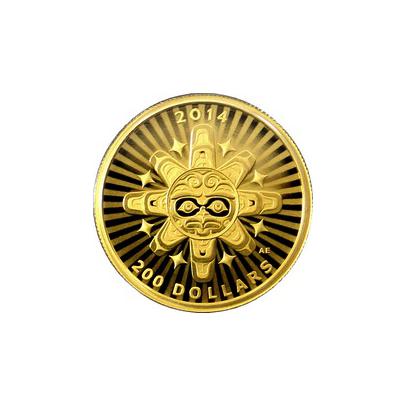 Zlatá minca Prepojenie: Vzduch - Hromový vták 1/2 Oz 2014 Proof