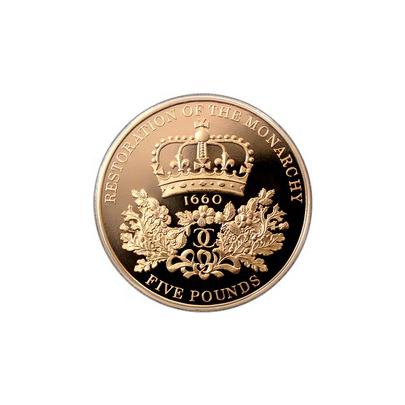 Zlatá mince Restaurace Stuartovců 350. výročí 2010 Proof