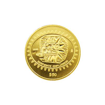 Zlatá mince Teotihuacán - Serpent 1/2 Oz 1998 Standard