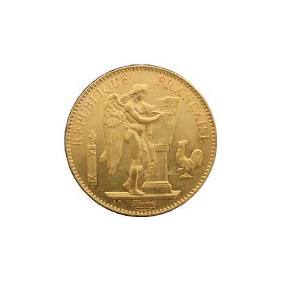 Zlatá mince 100 Frank Anděl - Génius 1881