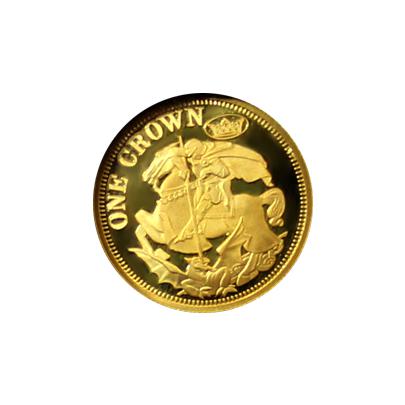 Přední strana Zlatá minca Svätý Juraj a drak Miniatúra 2013 Proof