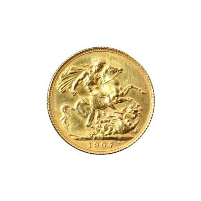 Zlatý Sovereign Král Eduard VII. 1902 - 1910