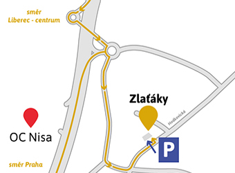ZLAŤÁKY - Pobočka Liberec mapa Pobočka Liberec mapa