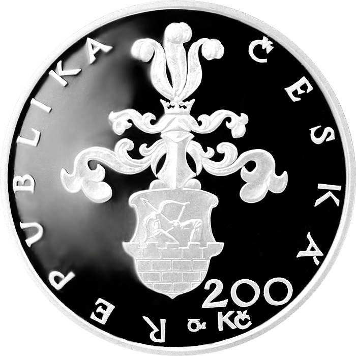 Stříbrná mince 200 Kč Mikuláš Dačický z Heslova 450. výročí narození 2005 Proof