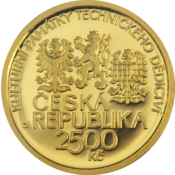 Zlatá mince 2500 Kč Hamr v Dobřívě 2010 Proof 