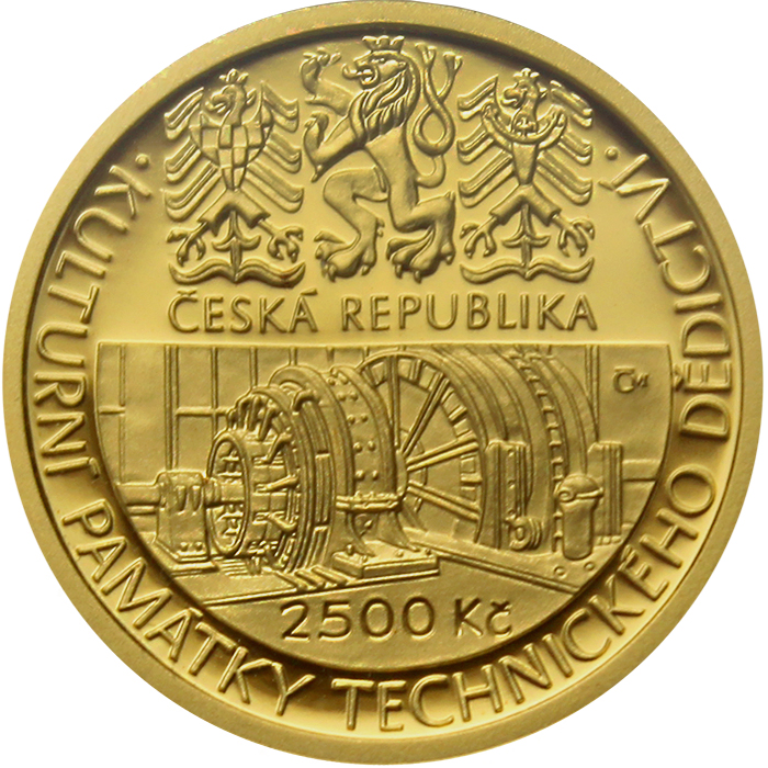 Zlatá mince 2500 Kč Důl Michal v Ostravě 2010 Proof 