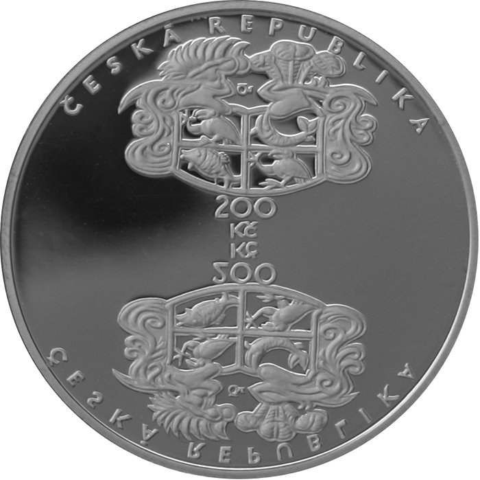 Stříbrná mince 200 Kč Jakub Krčín z Jelčan a Sedlčan 400. výročí úmrtí 2004 Proof