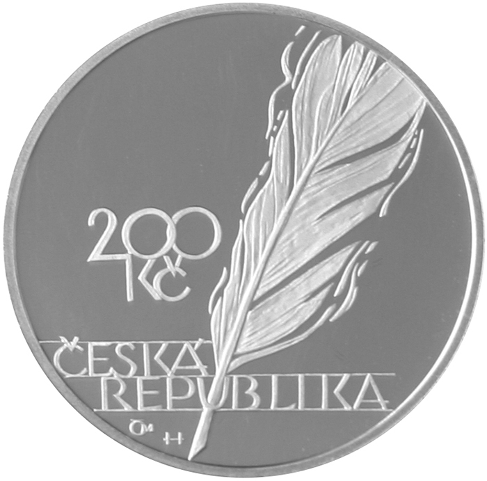 Stříbrná mince 200 Kč Jaroslav Vrchlický 150. výročí narození 2003 Proof 