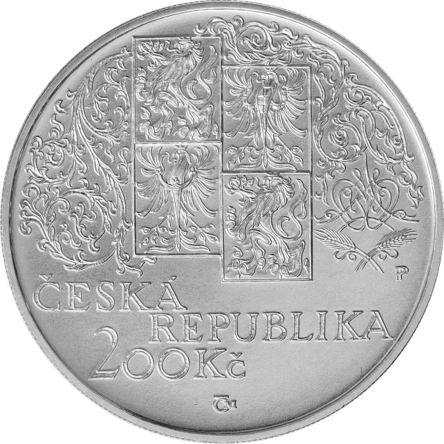 Stříbrná mince 200 Kč Mikoláš Aleš 150. výročí narození 2002 Proof 
