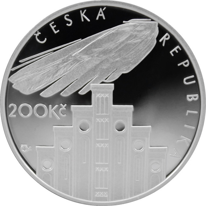 Stříbrná mince 200 Kč Josef Hlávka 100. výročí úmrtí 2008 Proof